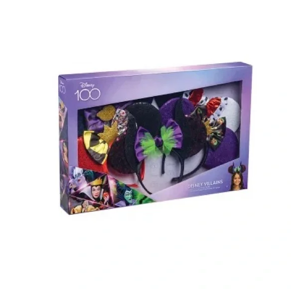 Disney Villain 100th anniversary Boxed Ear Set 5pcs - Picture 2 of 12